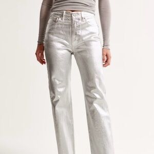 Abercrombie & Fitch Women’s Jeans High Rise 90s Relaxed Silver 27 4S 90s Urban